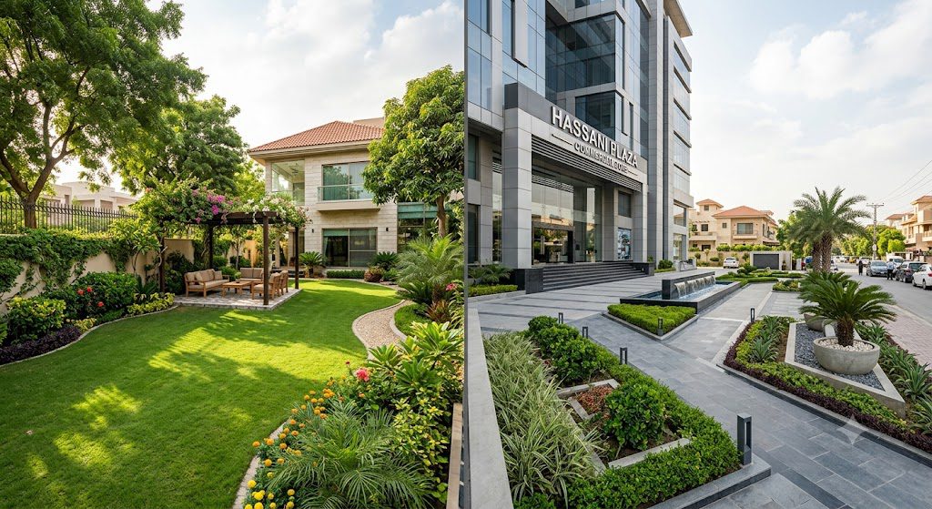 Benefits of landscaping professionally designed residential garden and outdoor space in Pakistan
