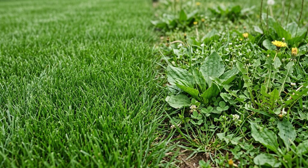 Broadleaf weed control Pakistan healthy dense lawn free of summer weeds