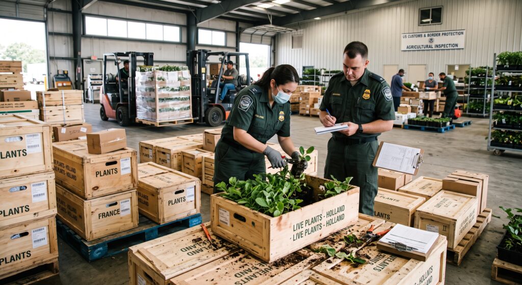Plant import quarantine rules Pakistan inspection process for imported nursery stock at a port of entry